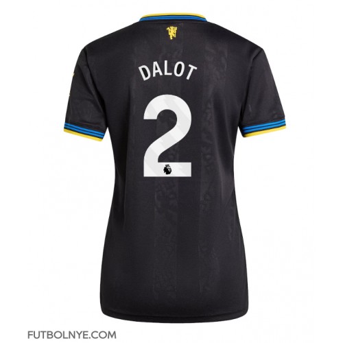 Camiseta Manchester United Diogo Dalot #2 Tercera Equipación para mujer 2025-26 manga corta
